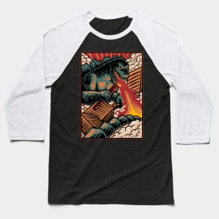 A B-Movie Monster Attacks. Relive the b-movie Japanese monster madness. Baseball T-Shirt